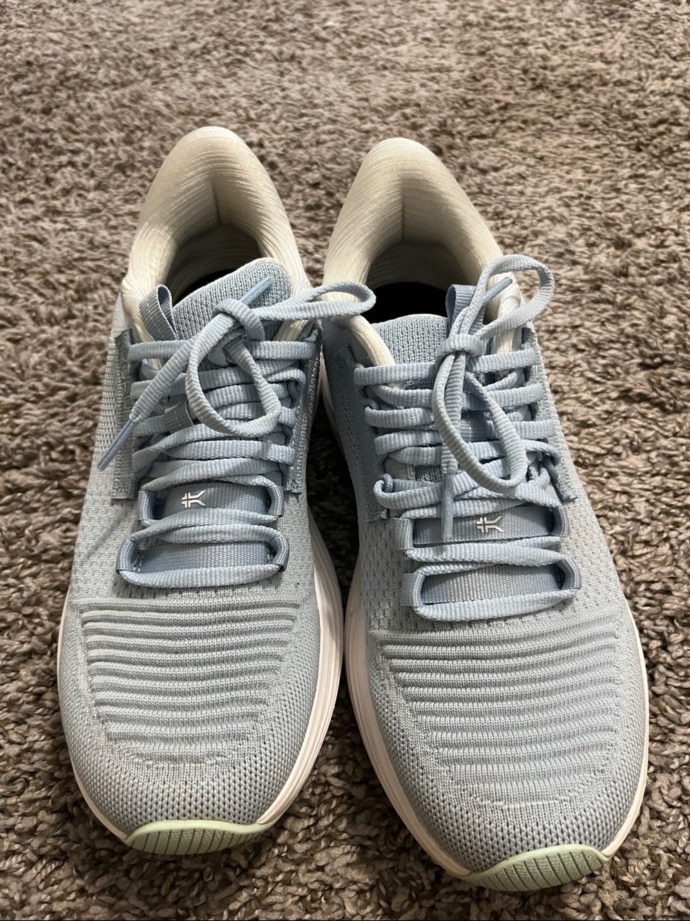KURU Cloud Atom 2 Women's Pale Blue Knit Athletic Sneakers - Picture 3 of 8